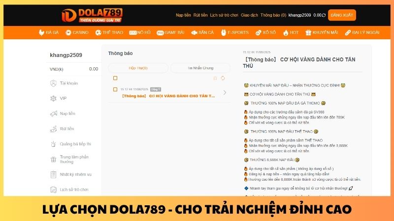 Lựa chọn Dola789 - cho trải nghiệm đỉnh cao