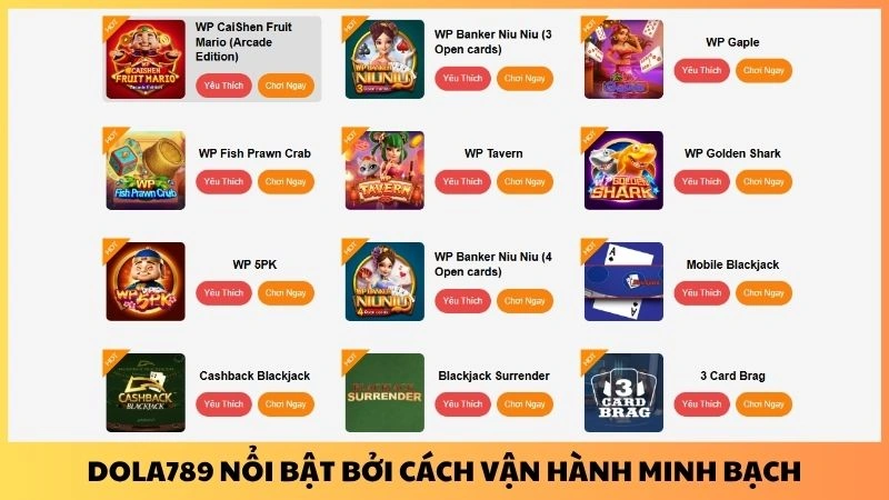 Dola789 nổi bật bởi cách vận hành minh bạch