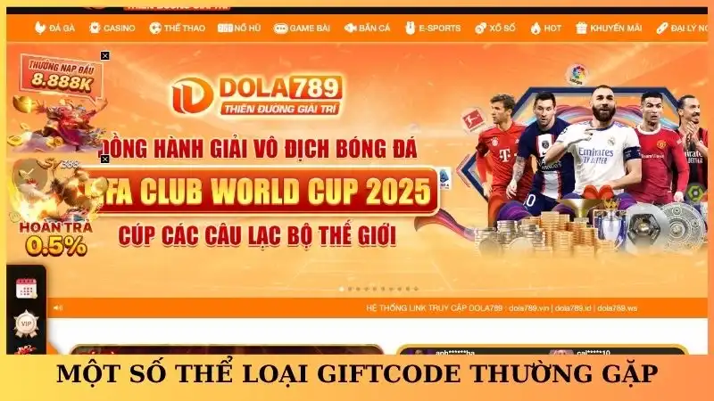Một số thể loại Giftcode thường gặp