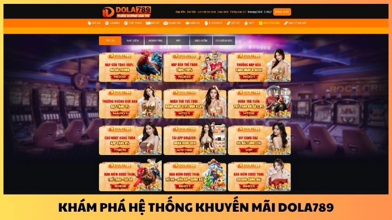 Khám phá hệ thống khuyến mãi Dola789