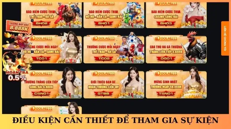 Điều kiện cần thiết để tham gia sự kiện của nhà cái